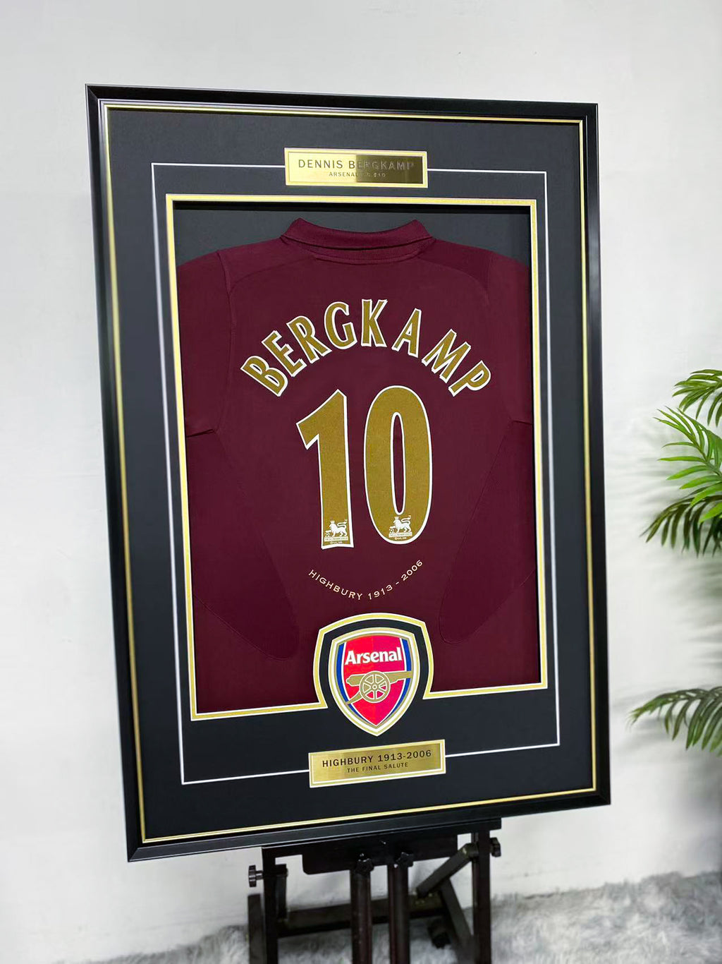 Dennis Bergkamp Arsenal 10 Highbury Farewell Signed Jersey Display Frame