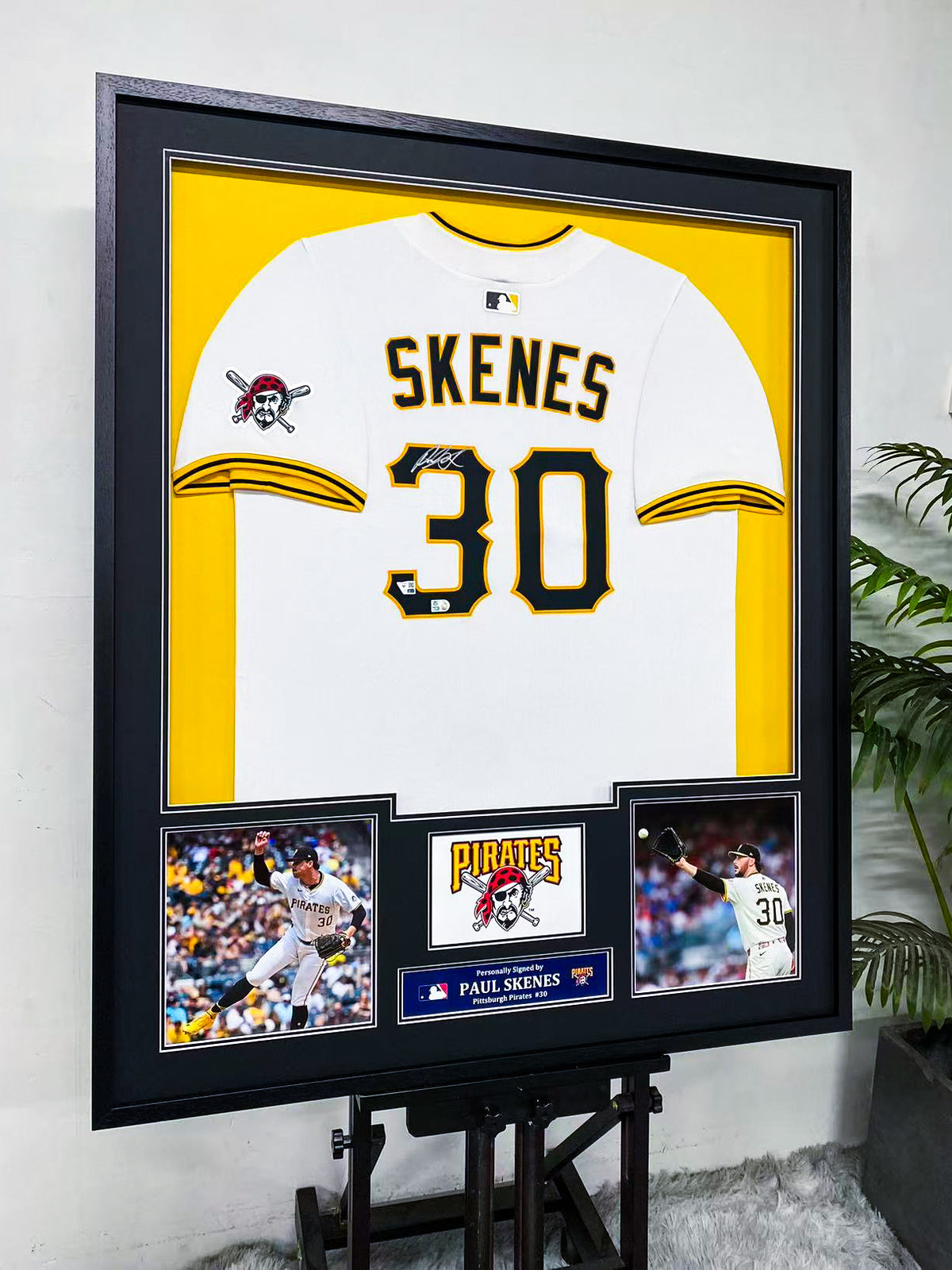 Paul Skenes Signed Pirates Framed Jersey