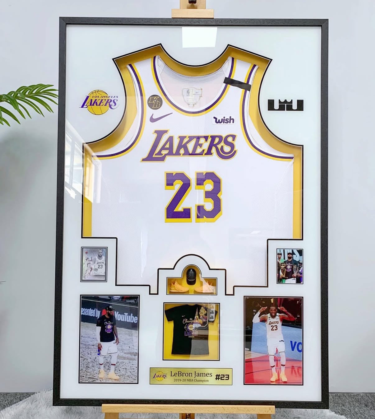LeBron James Los Angeles Lakers Autographed Jersey Framed