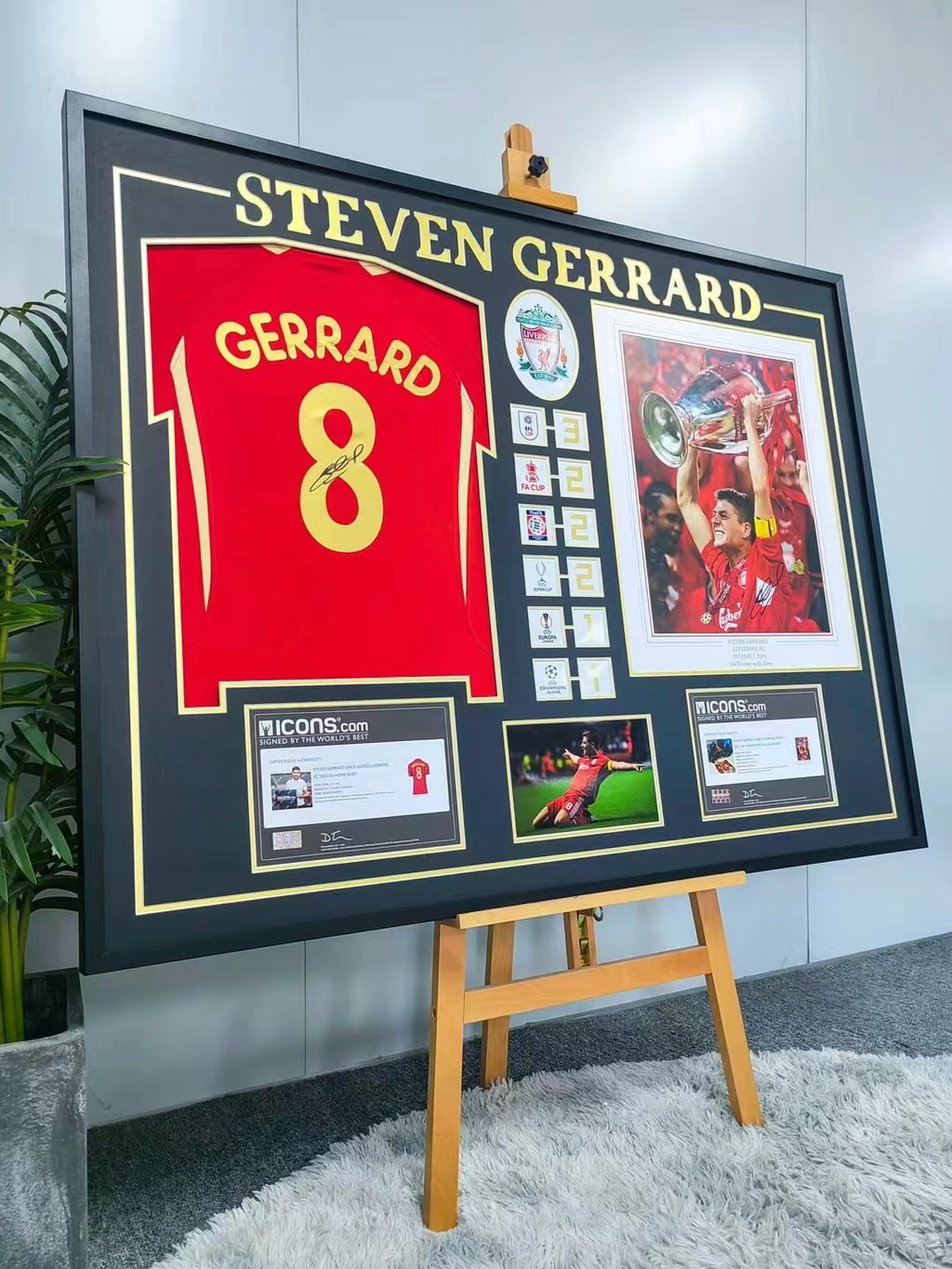 Steven Gerrard Liverpool Signed Jersey Framing