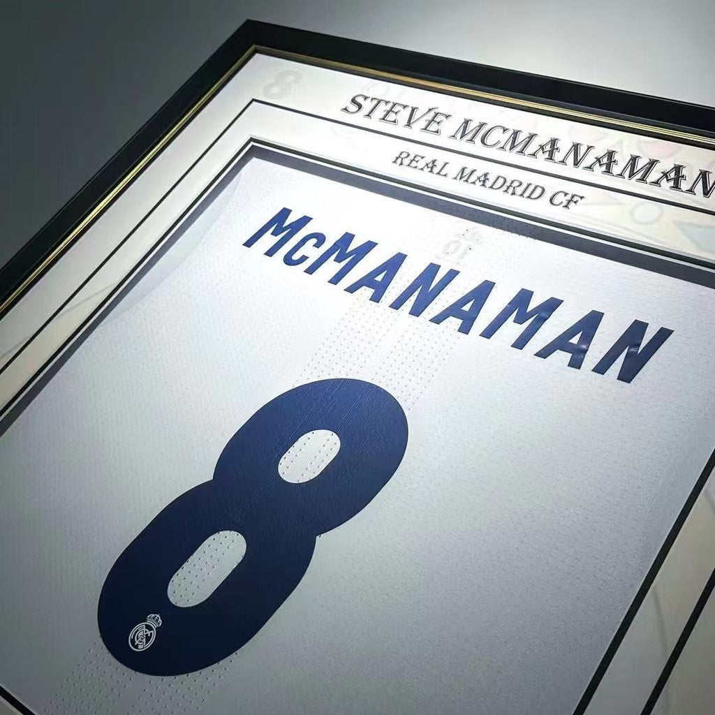 Steve McManaman Real Madrid CF Autographed Custom Framed Jersey