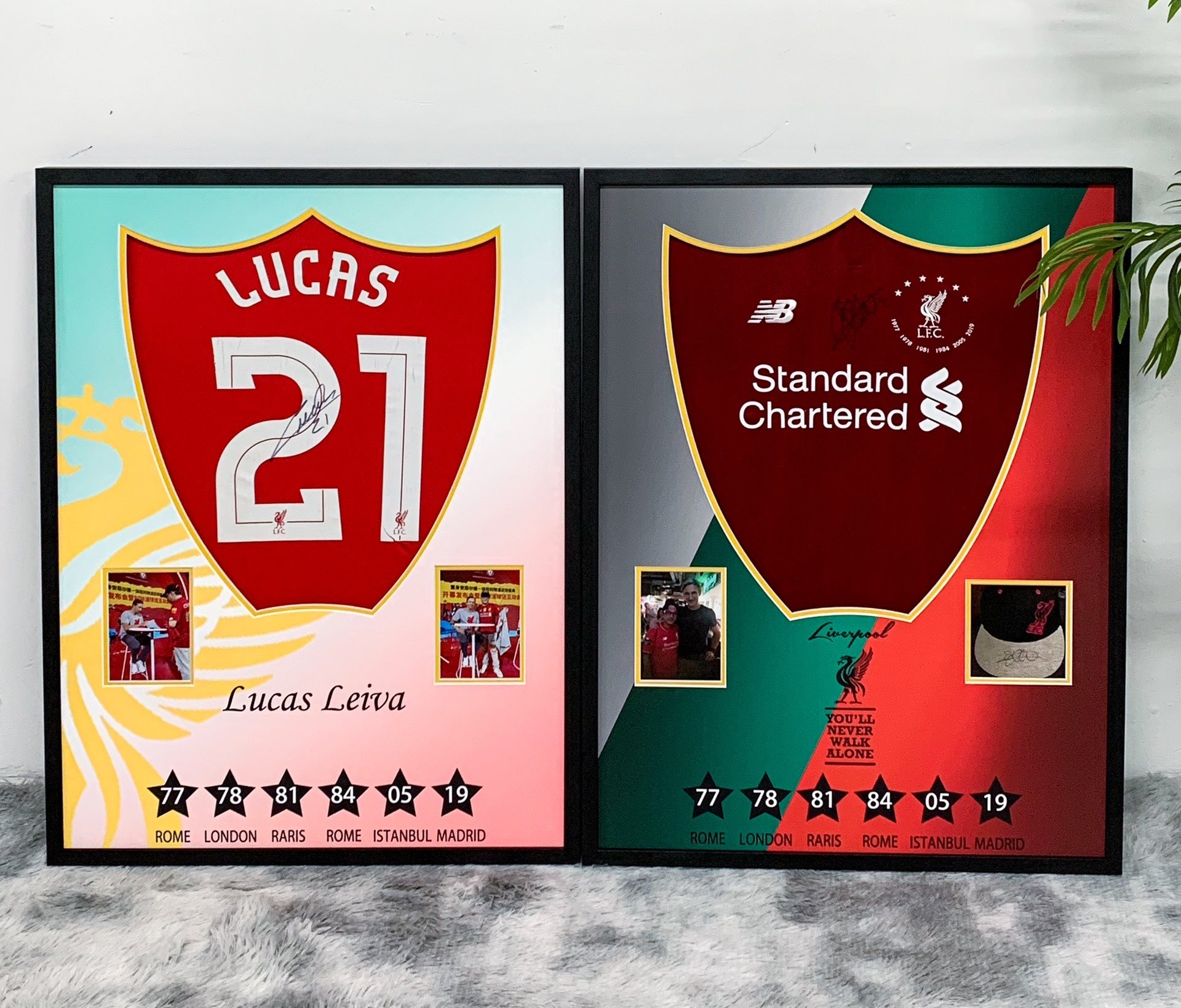 Liverpool FC Autographed Jersey Standard Framed
