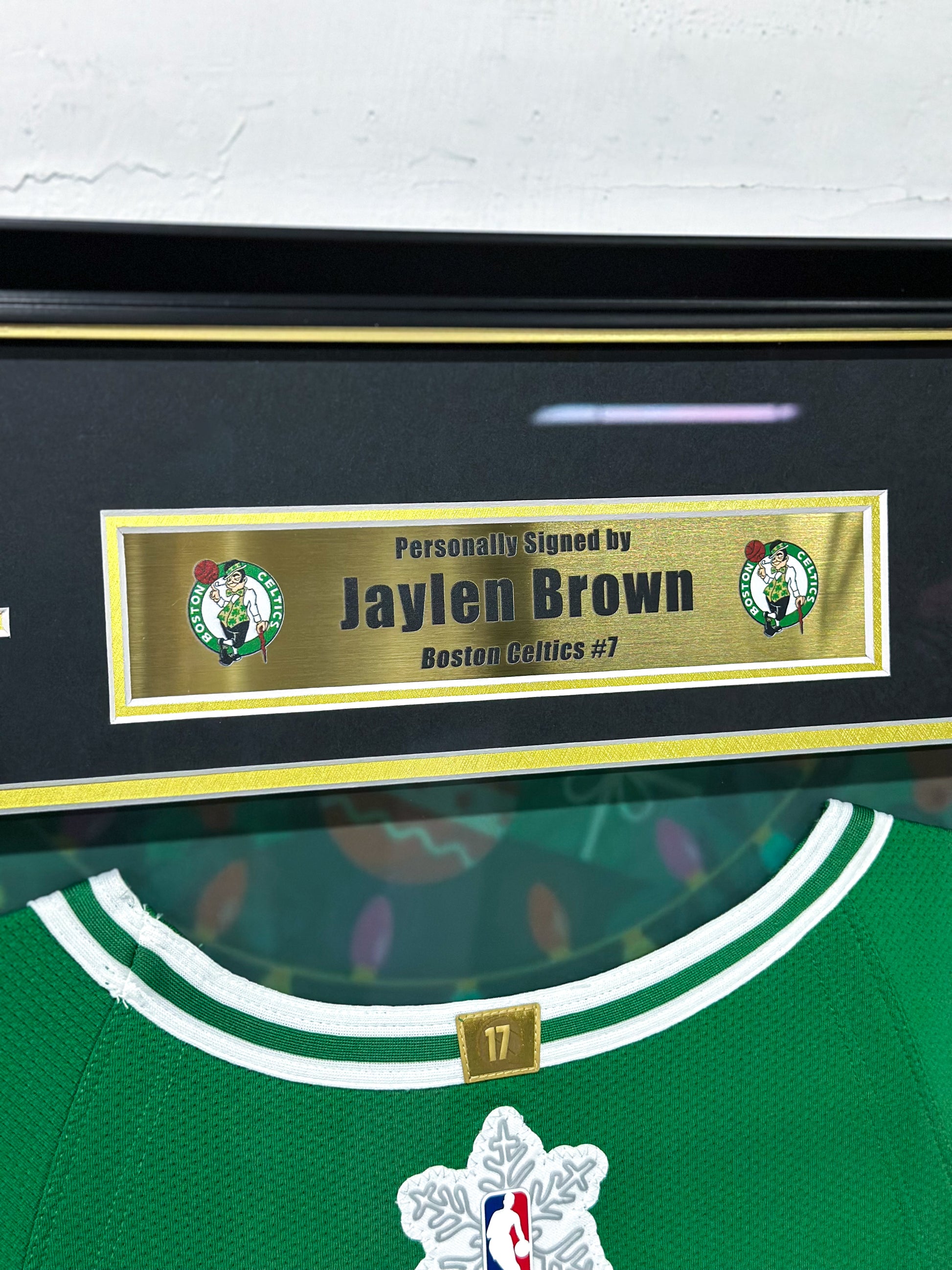 Jaylen Brown Boston Celtics Autographed Jersey Framed