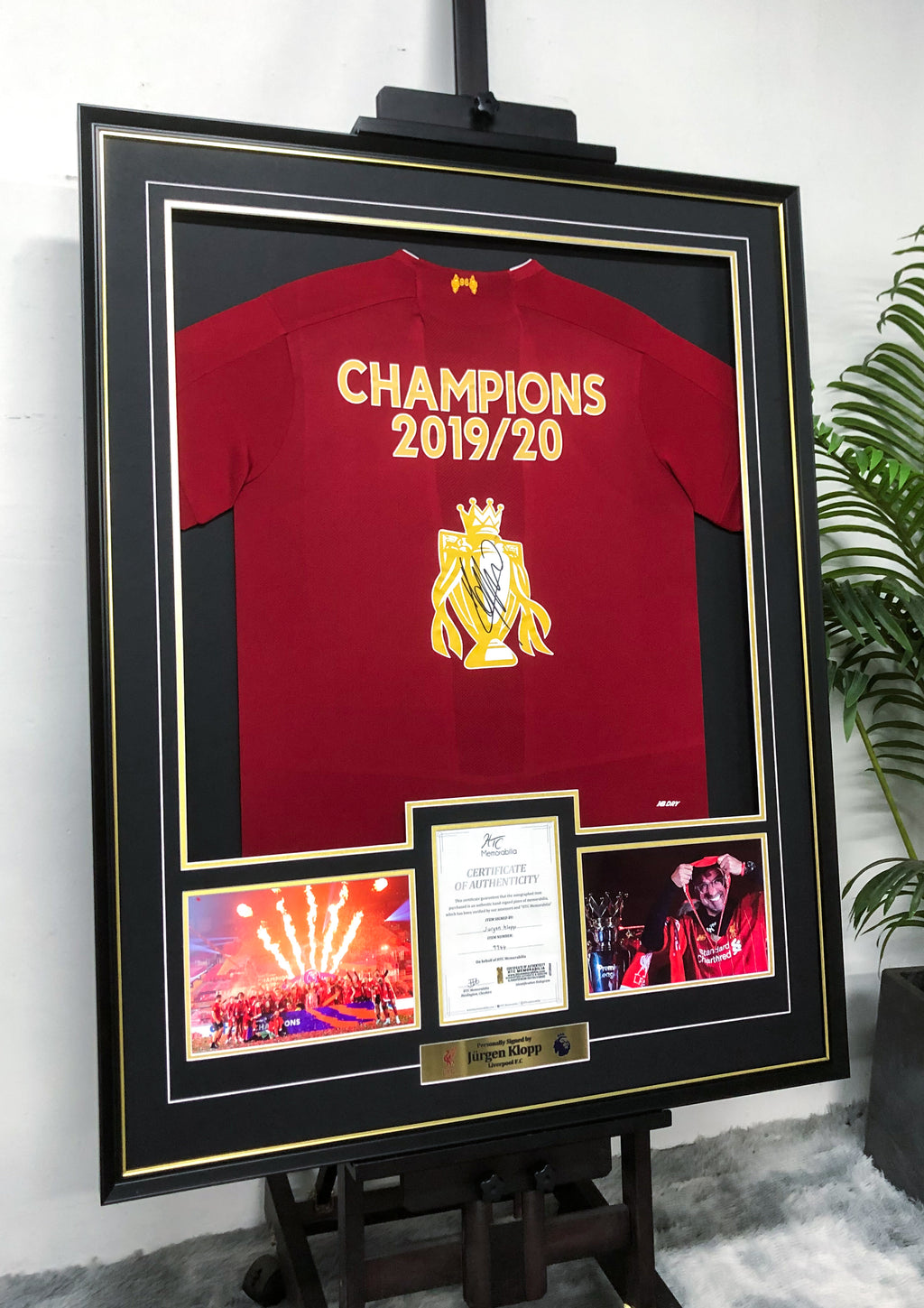 Liverpool FC Autographed Custom Framed Jersey