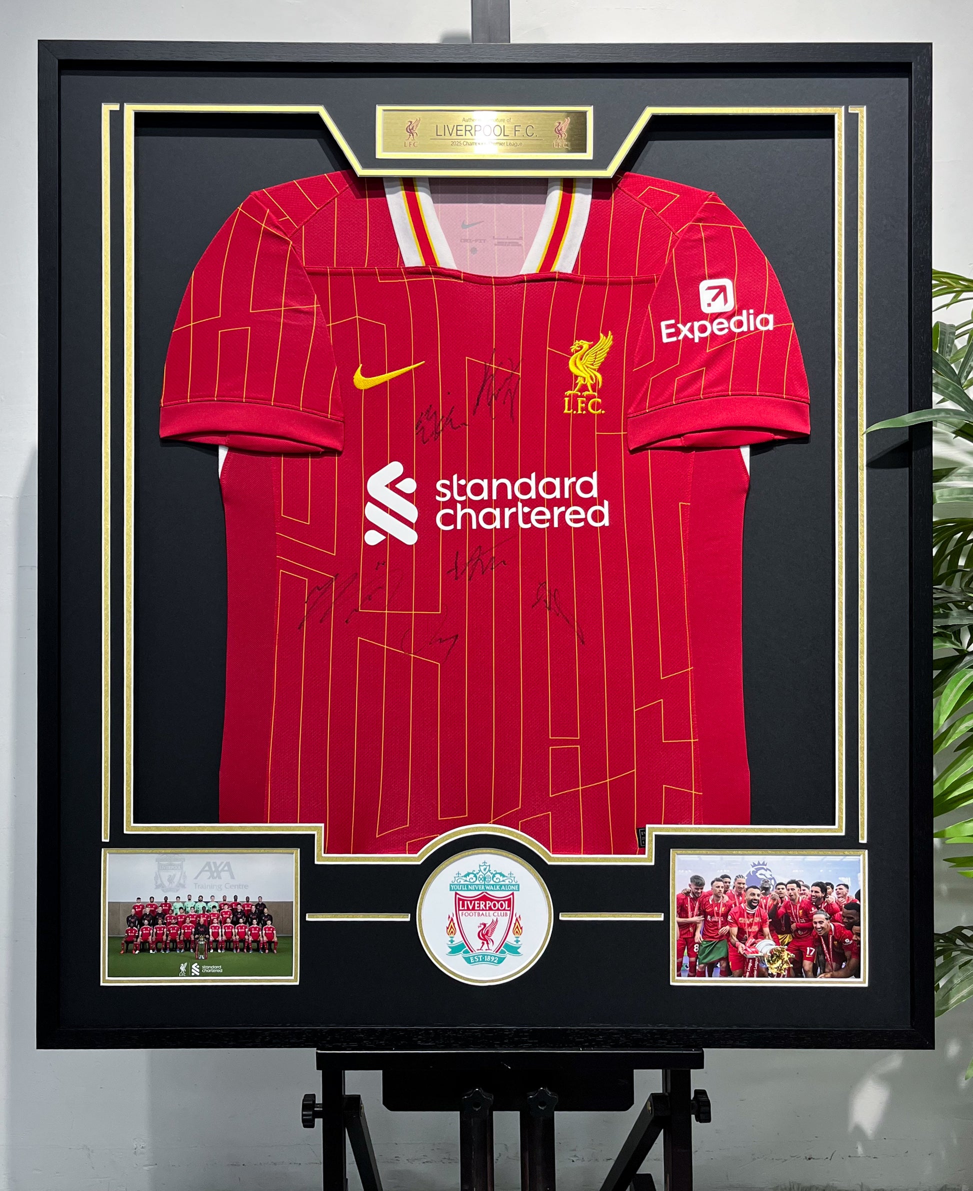 Liverpool F.C. Multi-Signed Home Jersey Framing