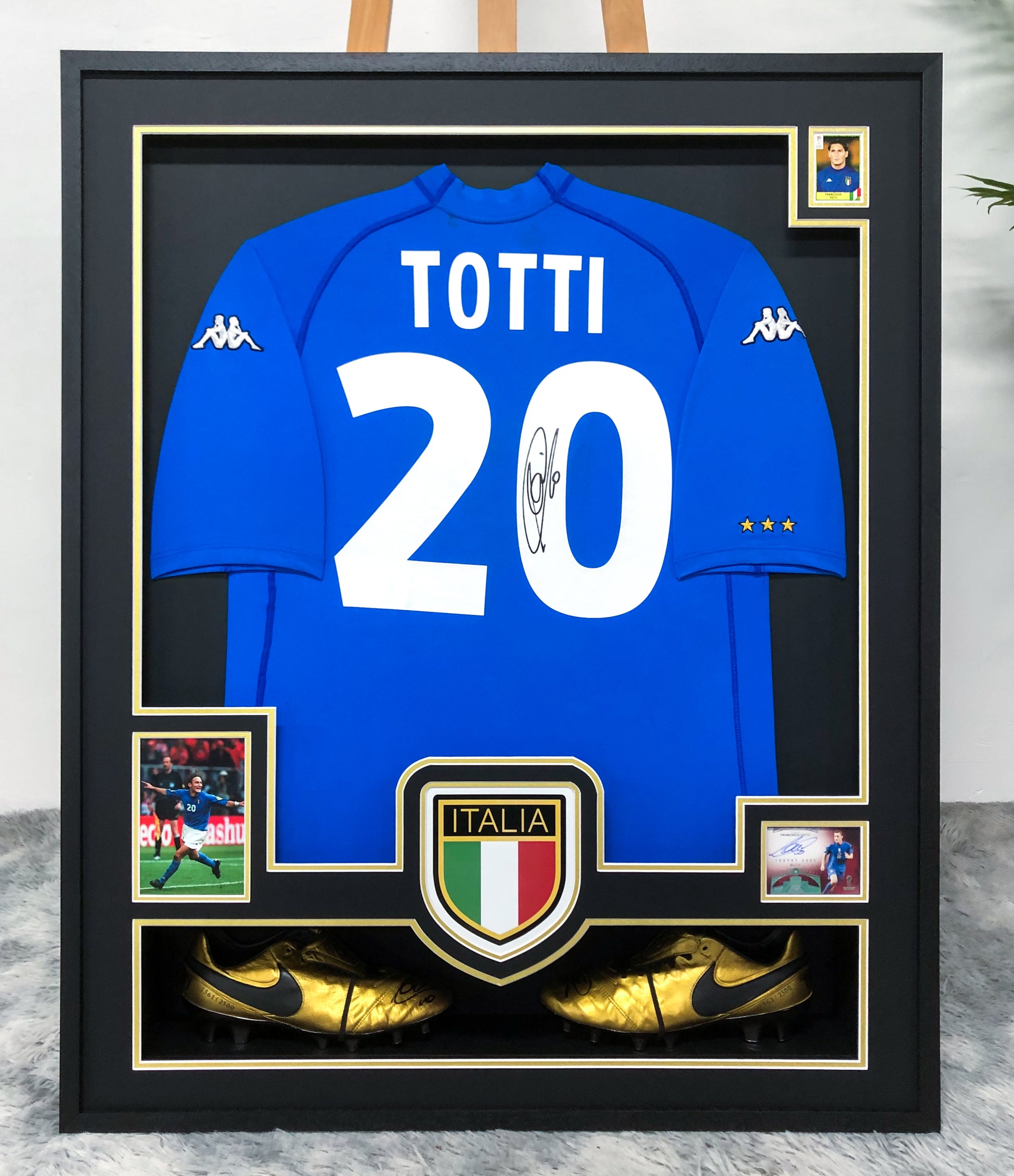 Francesco Totti Italy National Team Autographed Framed Jersey