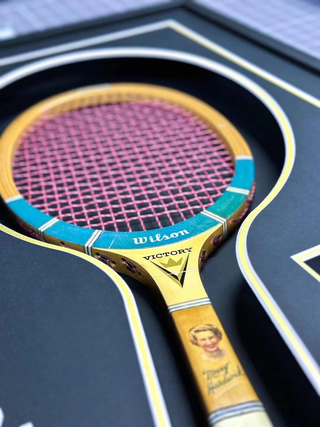 Signed Tennis Racket Framing
