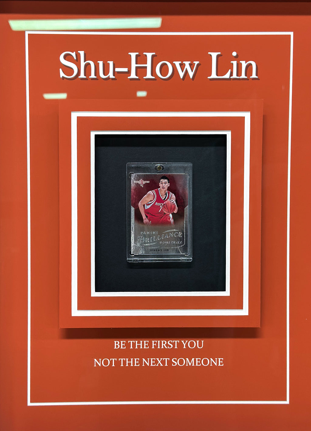 Jeremy Lin New York Knicks Autographed Jersey Framed