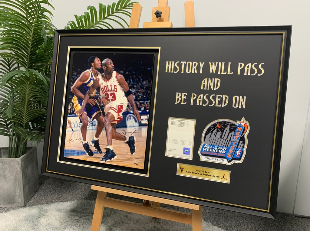 Michael Jordan Kobe Bryant Custom Framed Poster