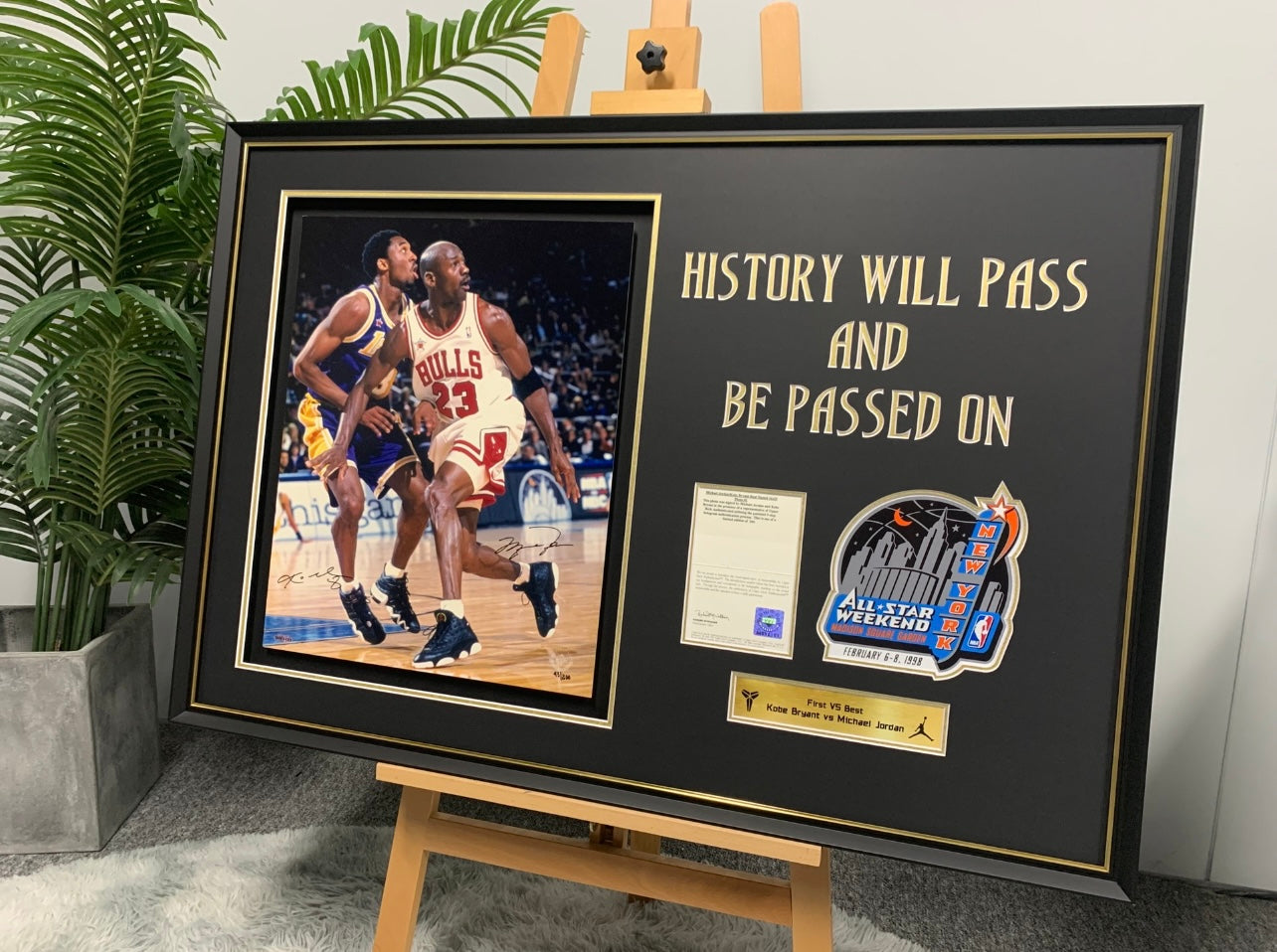 Michael Jordan Kobe Bryant Custom Framed Poster
