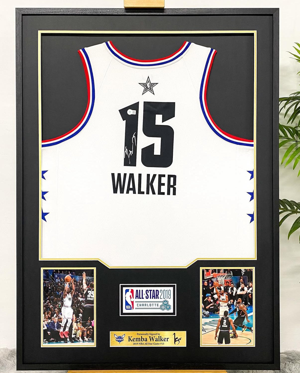 Kemba Walker ALL STAR Autographed Jersey Framed
