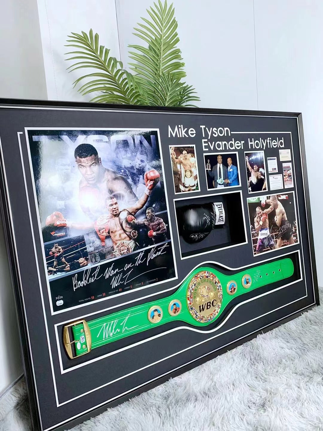 Tyson Golden Belt Signed Custom Framing