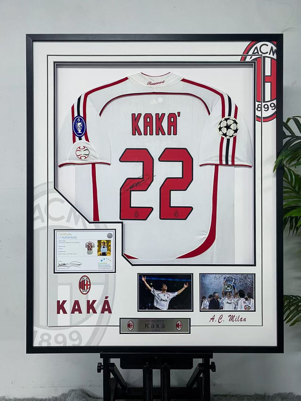 Kaka AC Milan #22 Signed Champions League Jersey