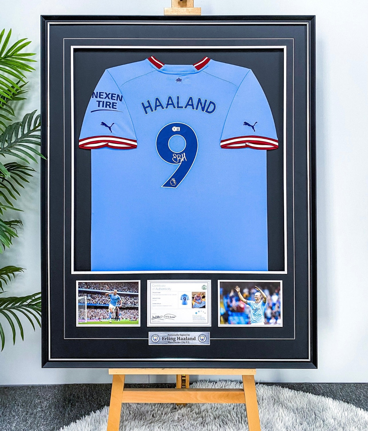 Manchester City FC Autographed Framed Jersey