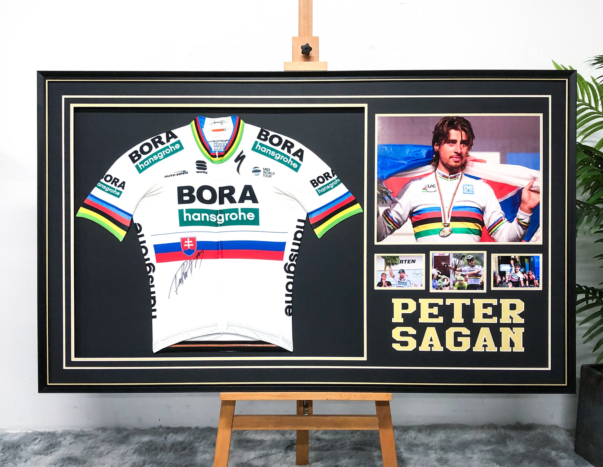 Peter Sagan Cycling Autographed Jersey Framed