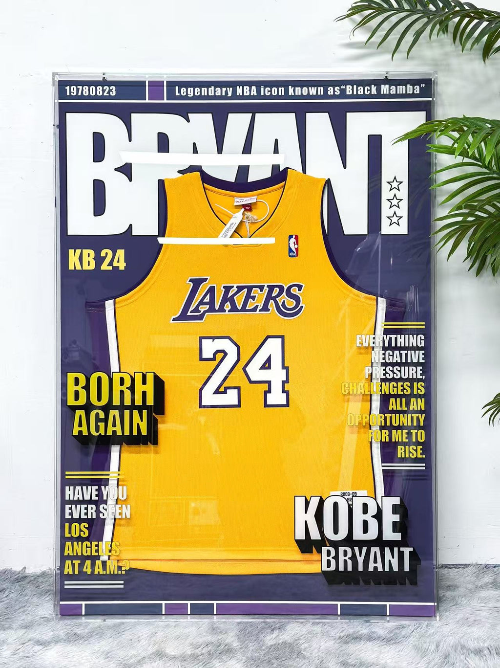 Kobe Bryant Los Angeles Lakers Autographed Jersey Framed