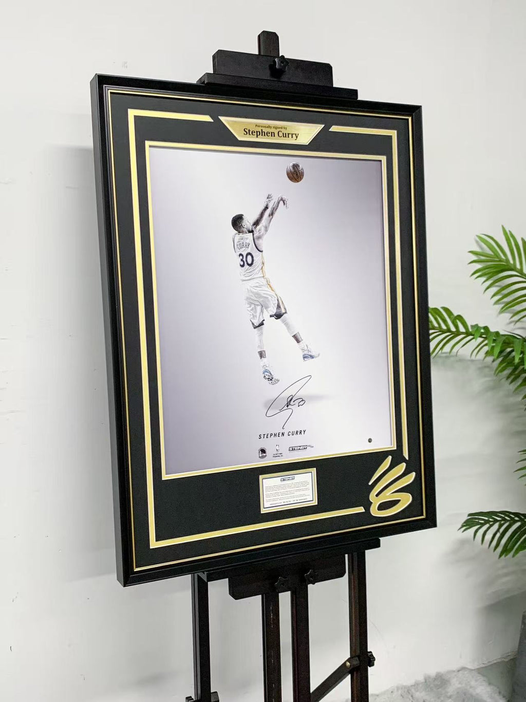 Stephen Curry Autographed Custom Framed Poster