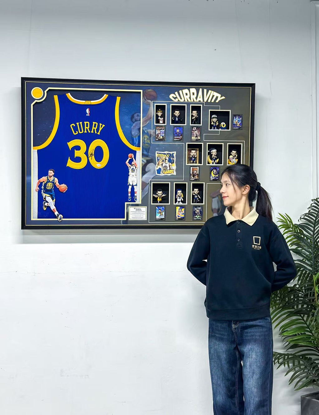 Stephen Curry Golden State Warriors Framed Signed Jersey