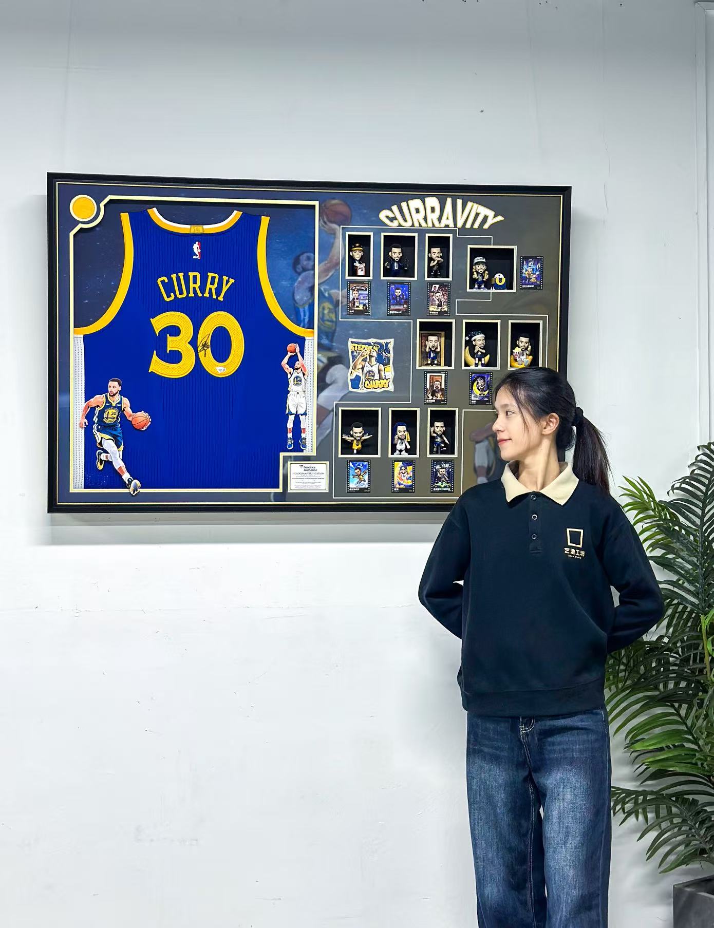 Stephen Curry Golden State Warriors Framed Signed Jersey