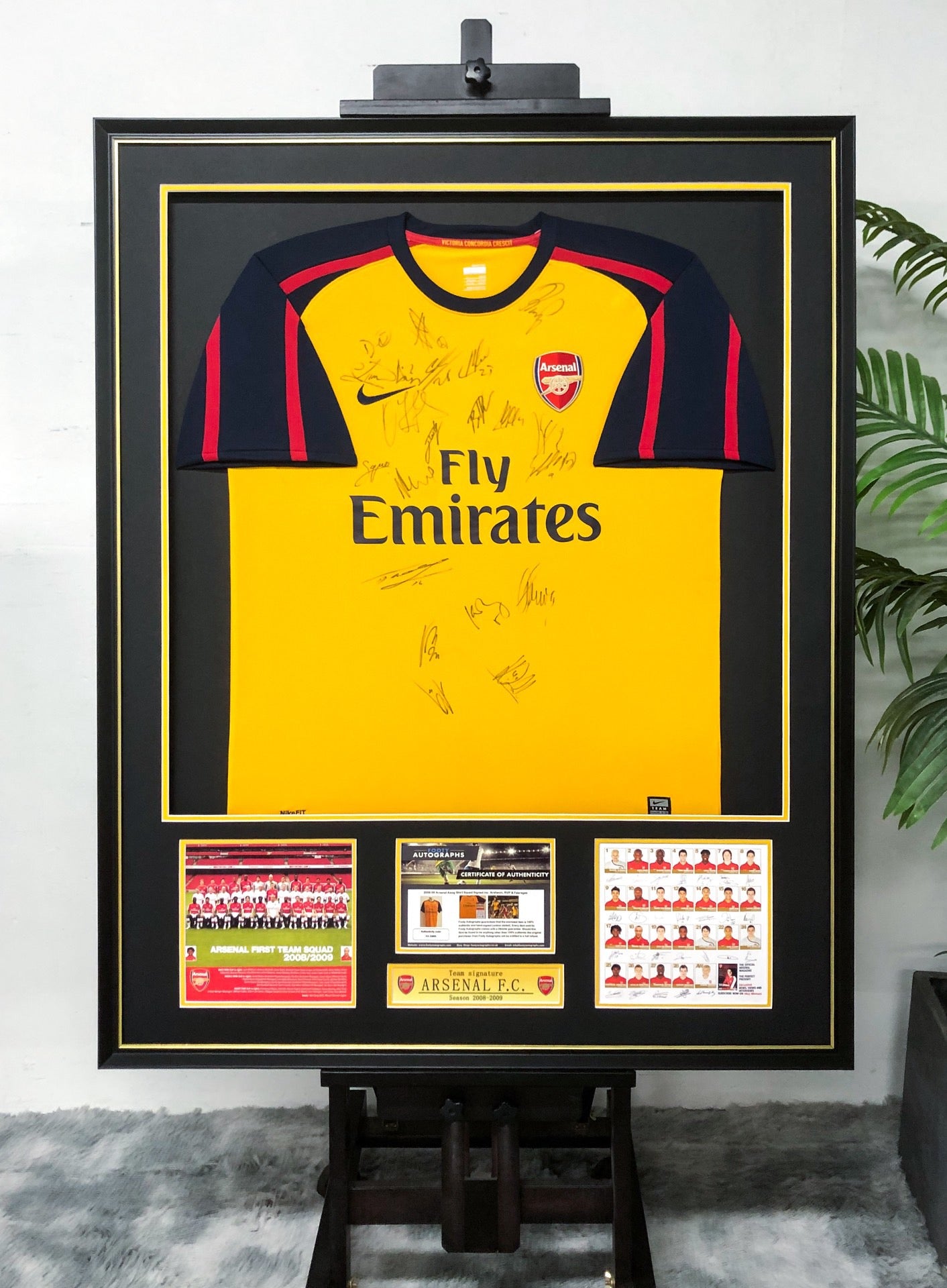 Arsenal FC Autographed Jersey Framed