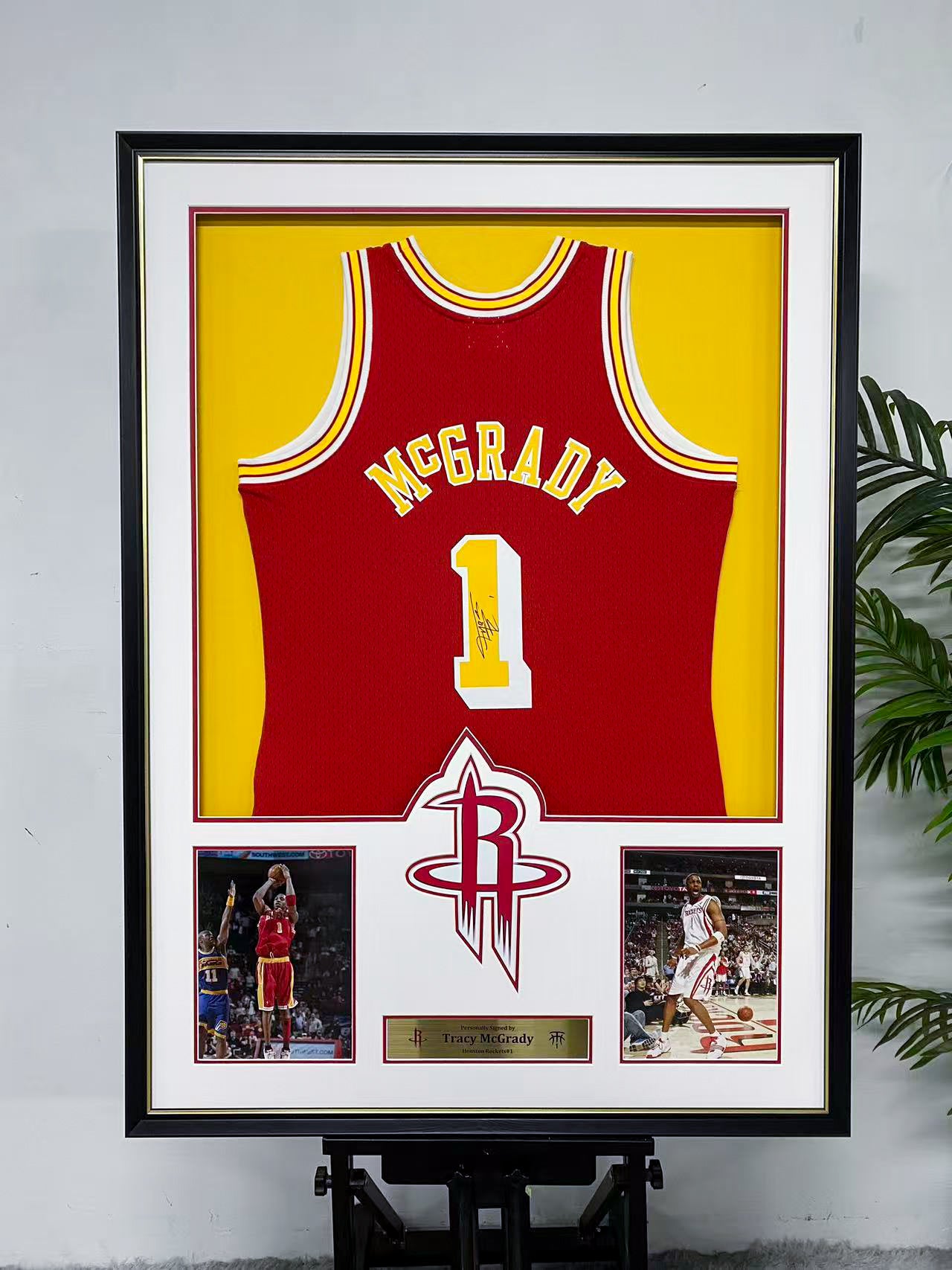 Tracy McGrady Houston Rockets #1 Signed Jersey Framing