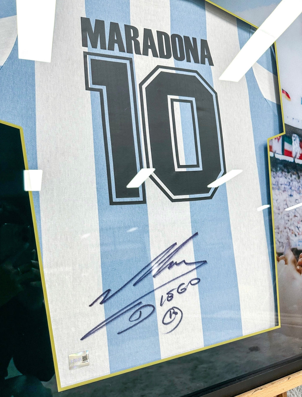 Diego Maradona Argentina Autographed Custom Framed Jersey