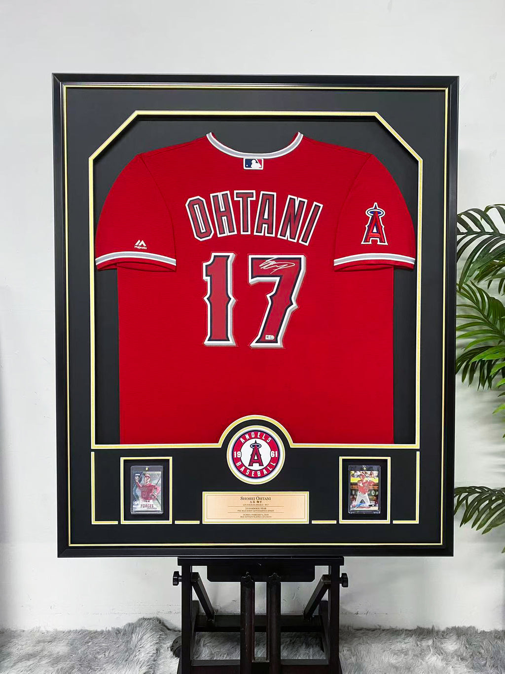 Shohei Ohtani Los Angeles Angels 17 Signed Jersey Display Frame