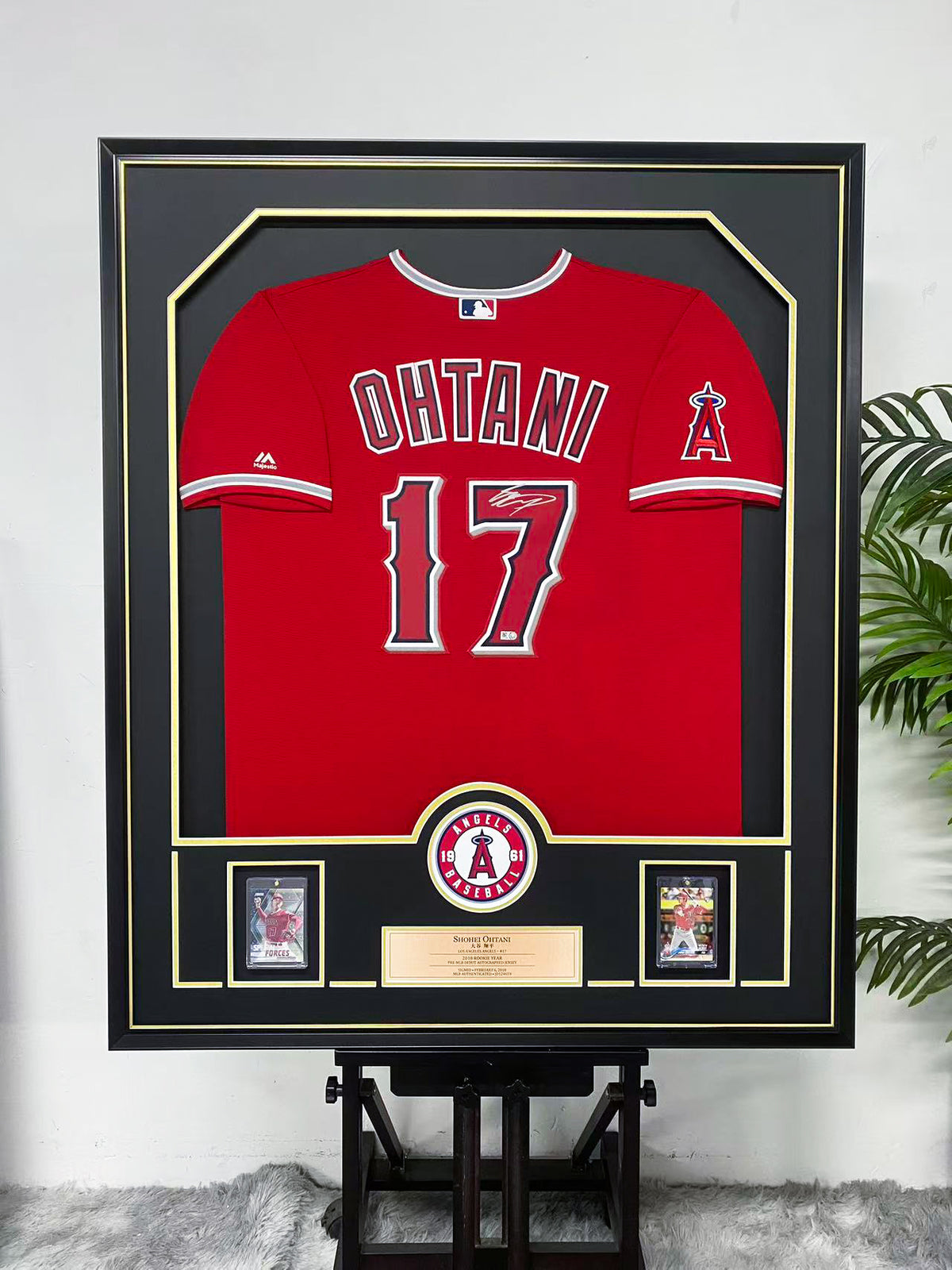 Shohei Ohtani Los Angeles Angels 17 Signed Jersey Display Frame