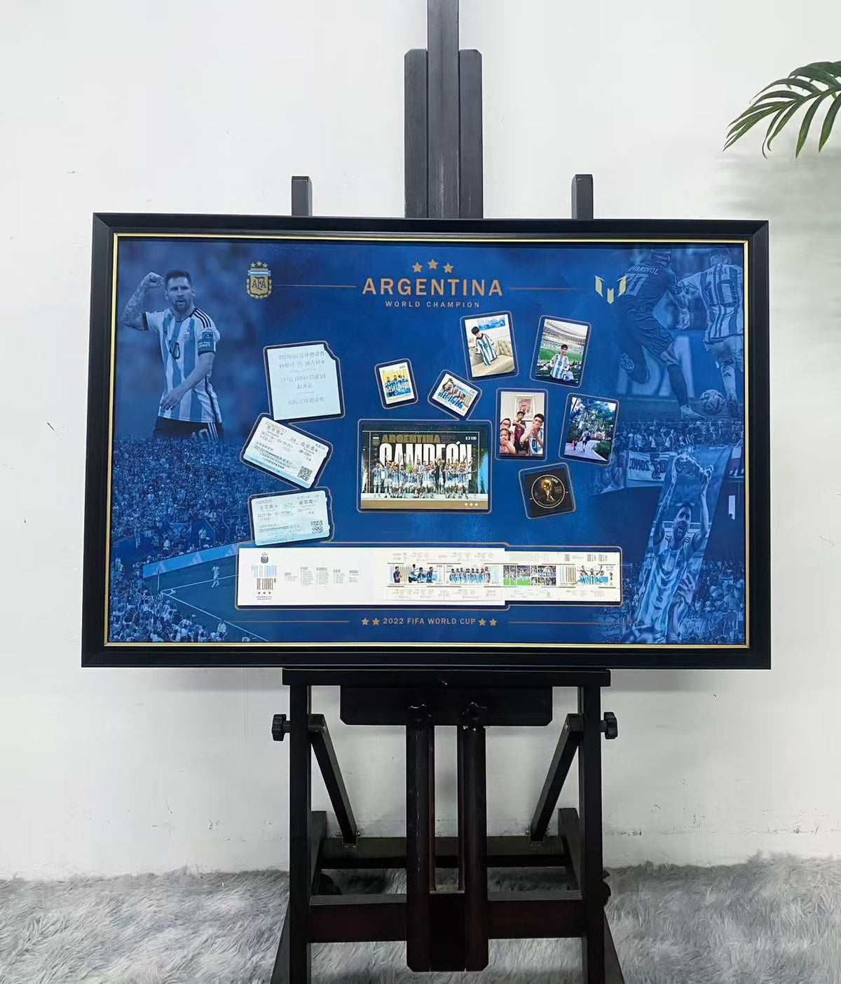 Argentina 2022 FIFA World Cup Champion Memories Collage Display Frame