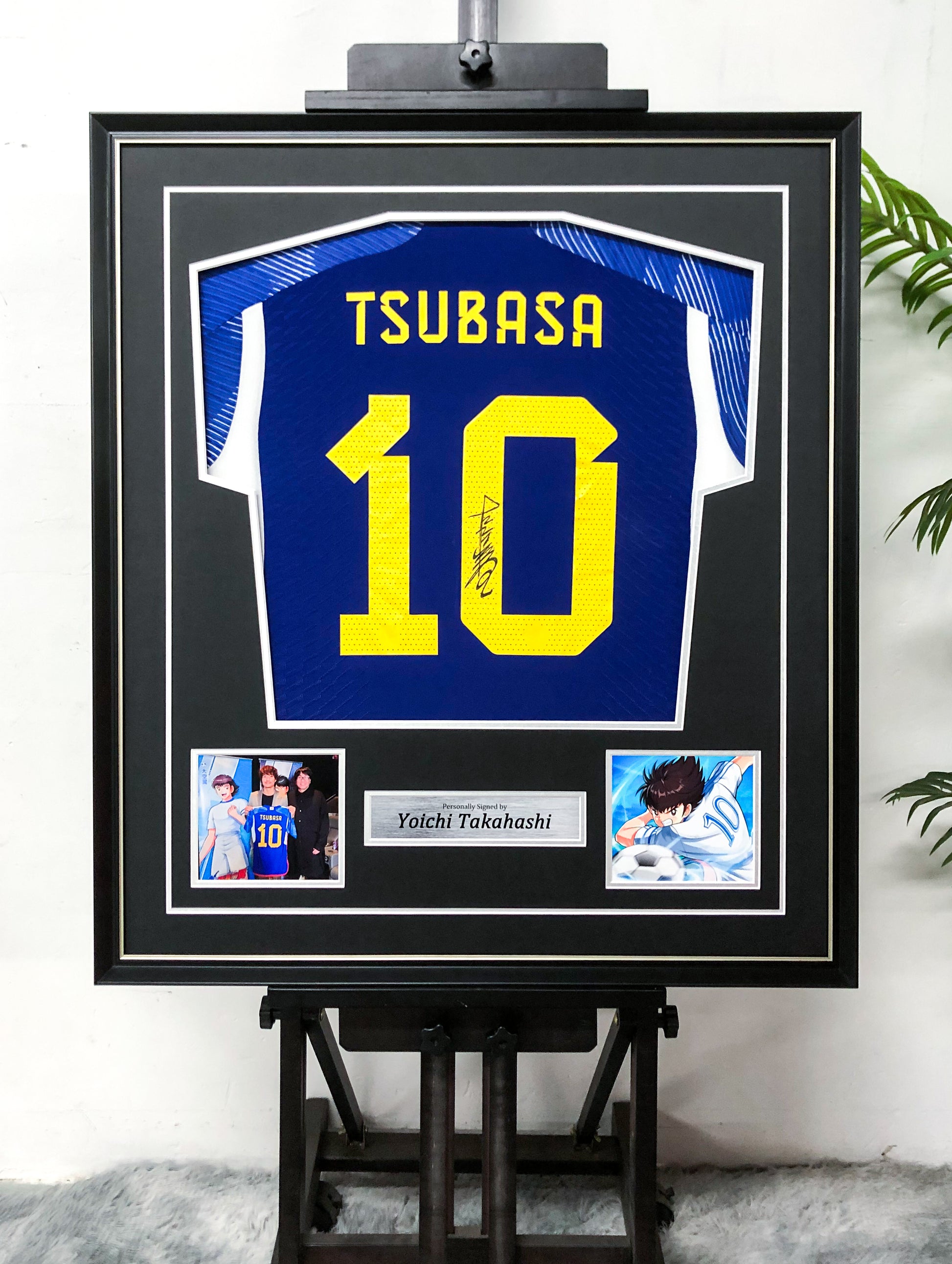 Yoichi Takahashi Captain Tsubasa Autographed Jersey Standard Framed