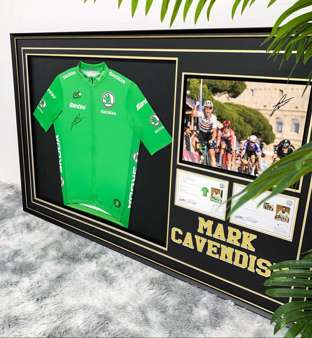 Mark Cavendish Autographed Cycling Jersey | Personalized Framed Keepsake