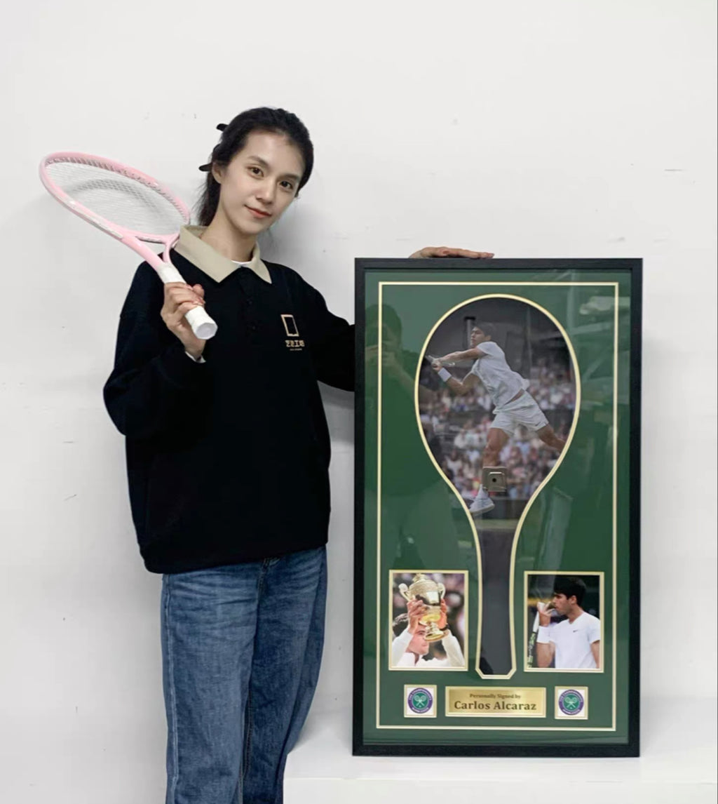 Carlos Alcaraz Tennis Racket Custom Framed
