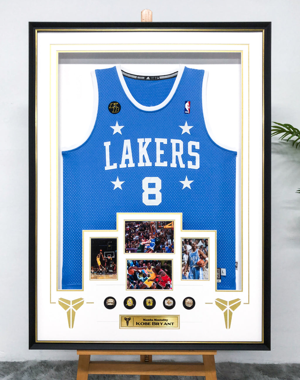 Kobe Bryant Los Angeles Lakers Autographed Jersey Framed