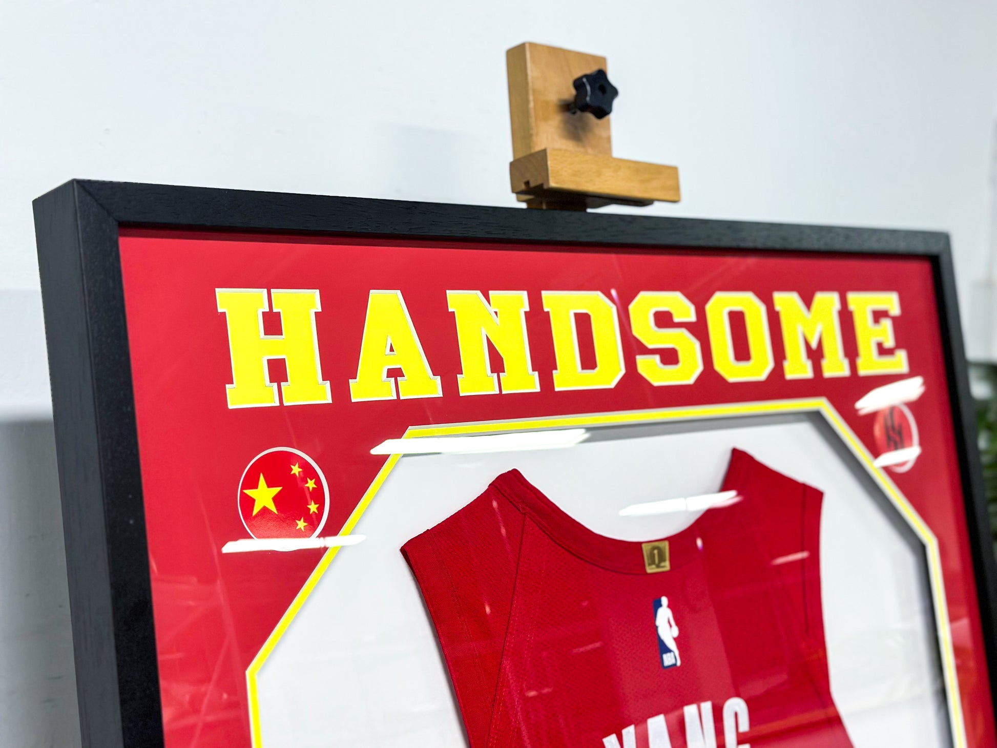 Yang Hansen Portland Trail Blazers Autographed Jersey Framed