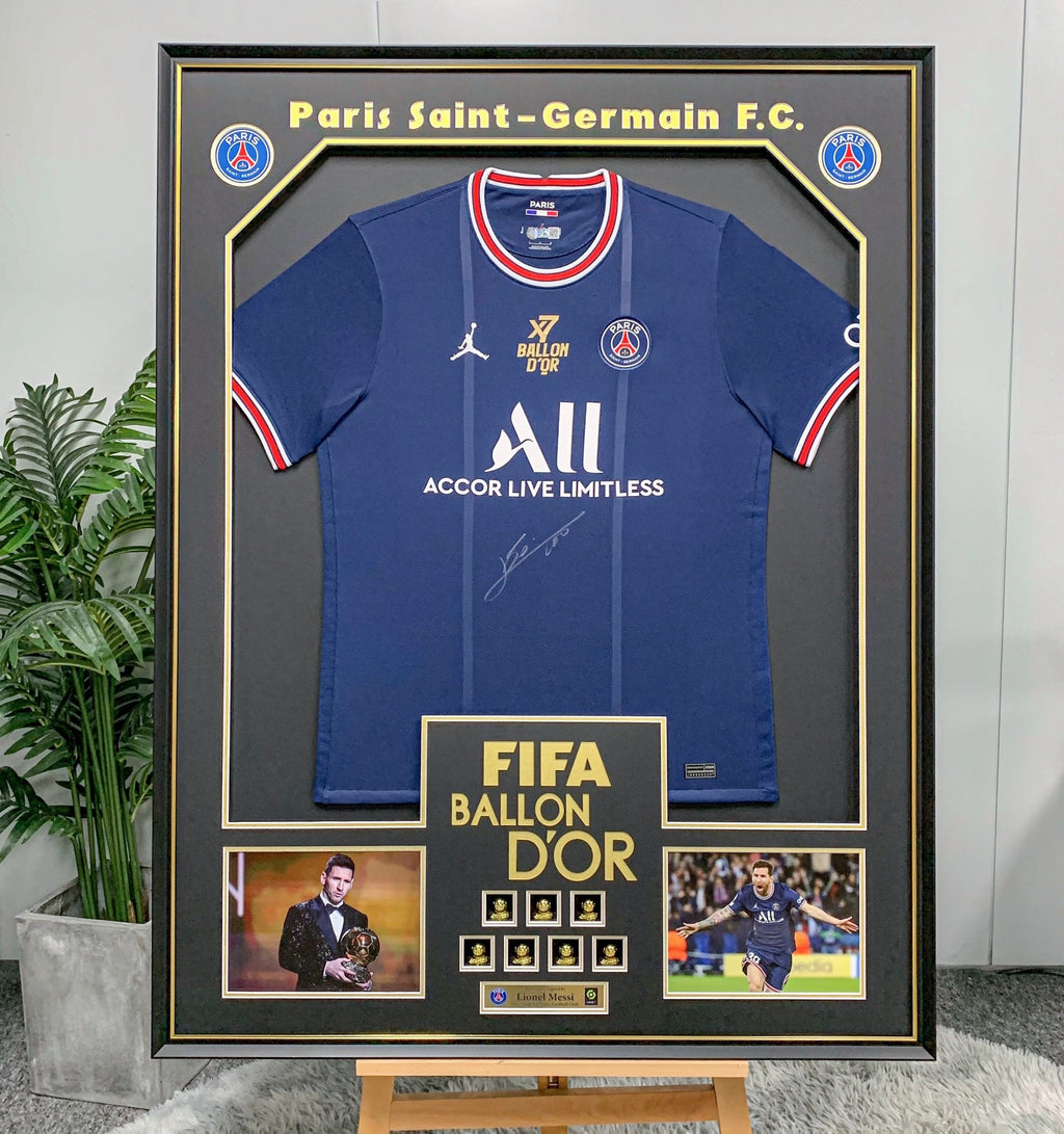 Lionel Messi Paris Saint-Germain Jersey – Autographed Custom Framing