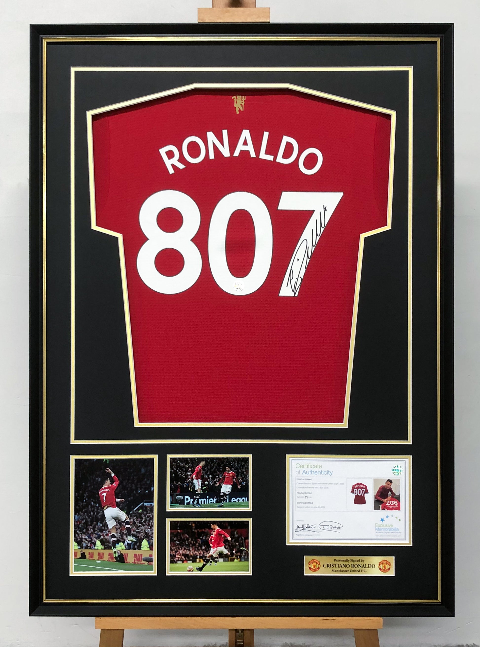 Cristiano Ronaldo Manchester United Football Club Jersey Custom Framing