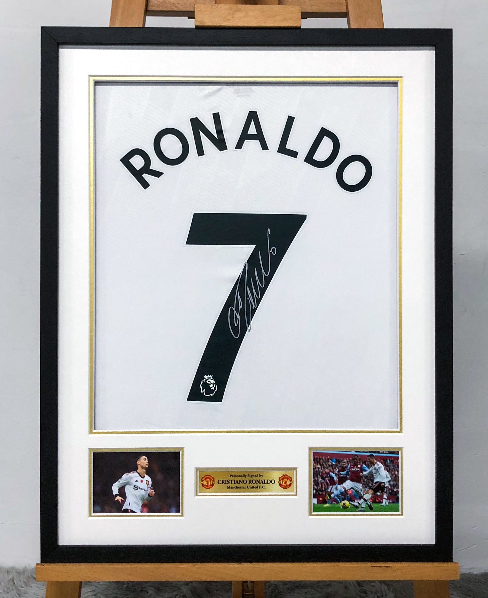 Cristiano Ronaldo Manchester United Autographed Jersey Framed