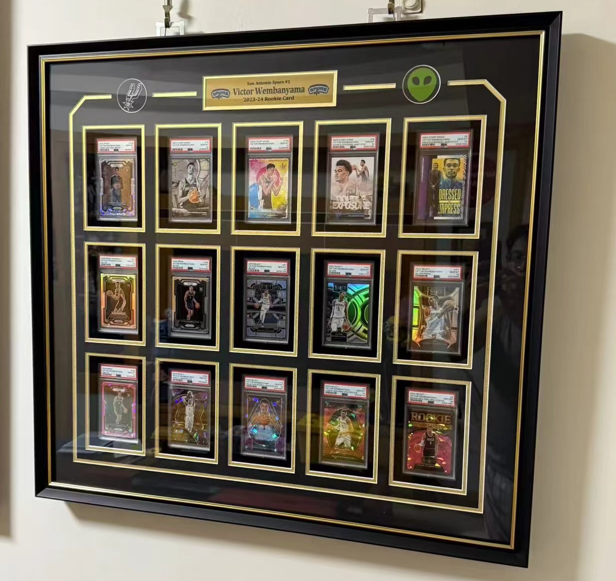 Victor Wembanyama Spurs Trading Card Framing | Custom NBA Card Display Case Study