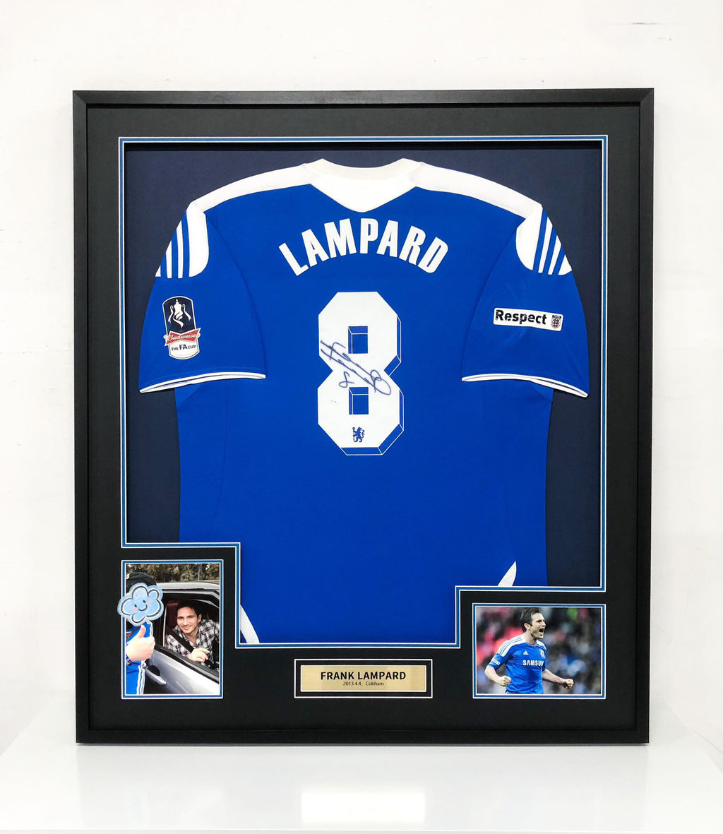 Frank Lampard Chelsea Autographed Jersey Custom Framing