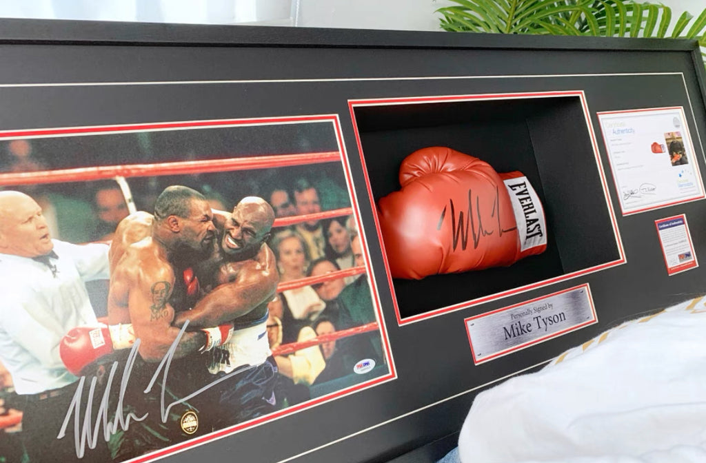 Tyson Autographed Boxing Gloves | Personalized Framed Keepsake