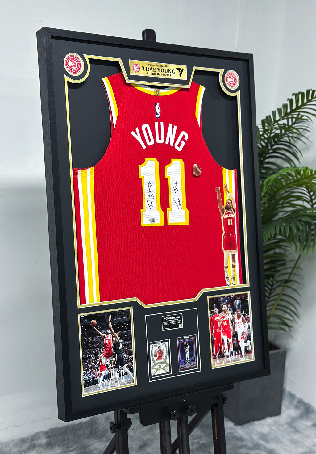 Trae Young Atlanta Hawks Autographed Jersey, Custom Framed