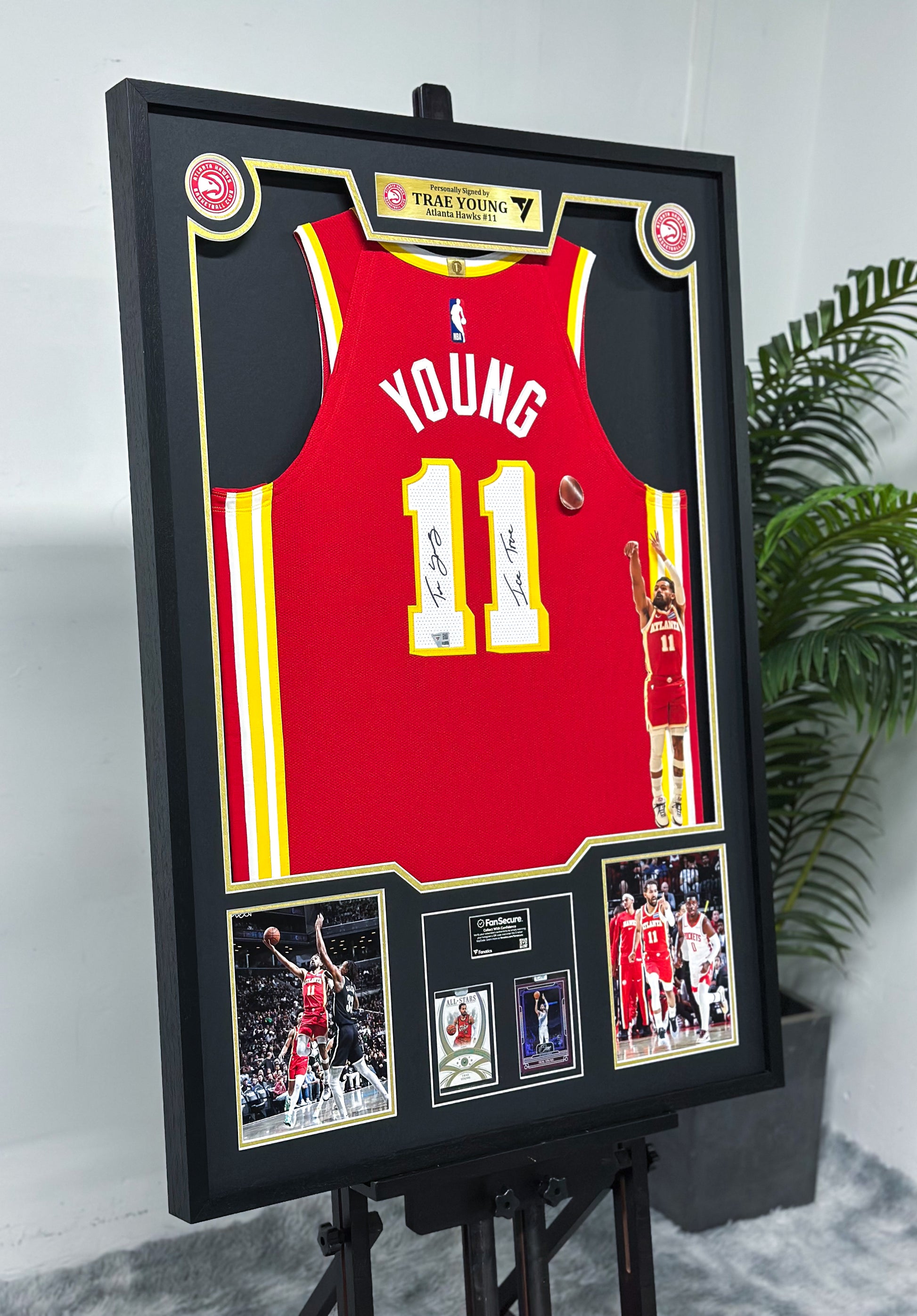 Trae Young Atlanta Hawks Autographed Jersey, Custom Framed