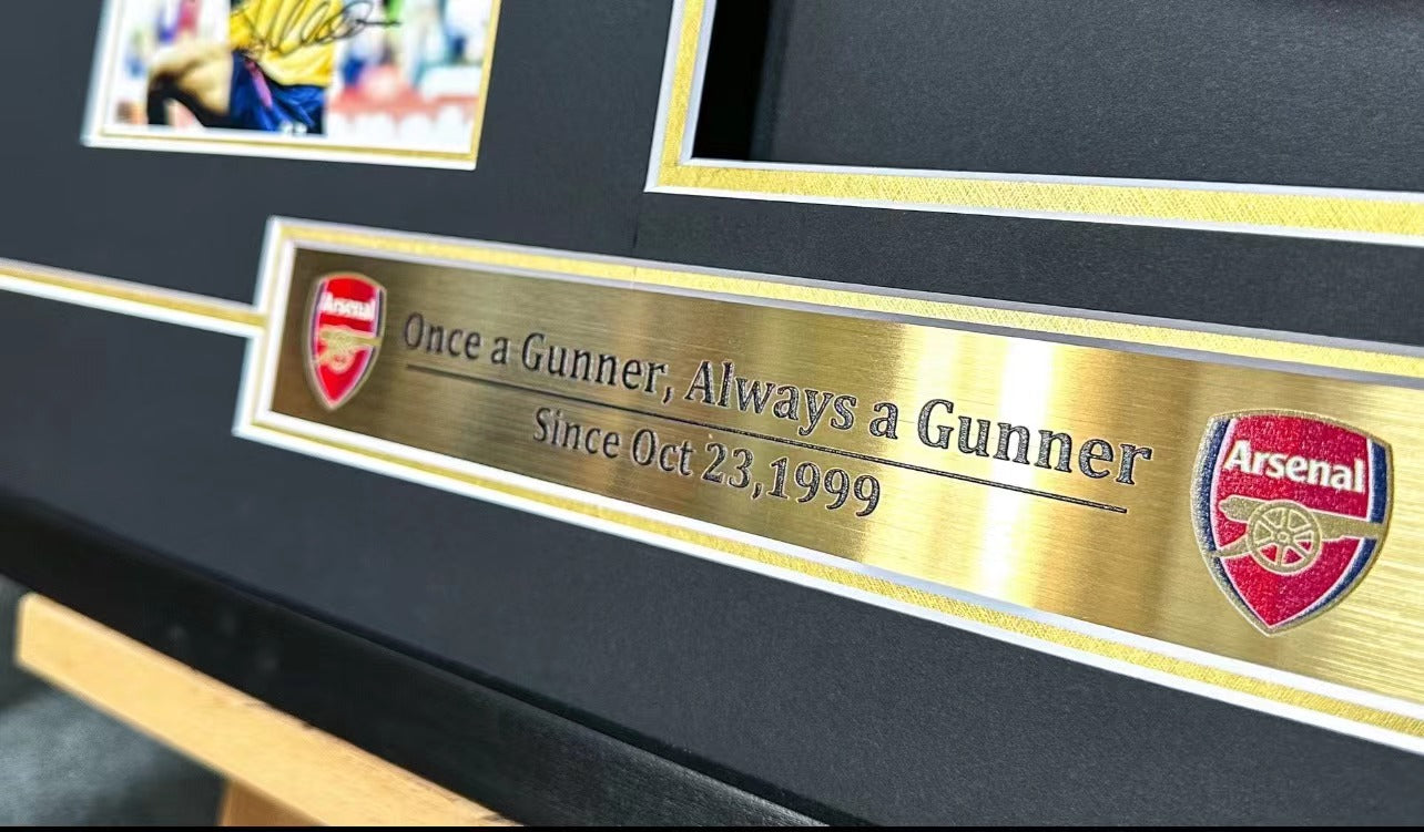 Arsenal Football Club Autographed Custom Framed Jersey