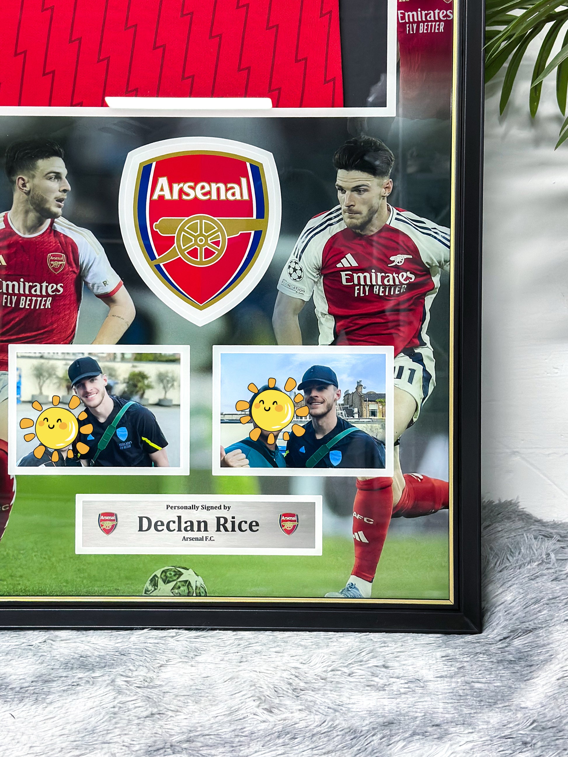 Declan Rice Arsenal FC Autographed Custom Framed Jersey