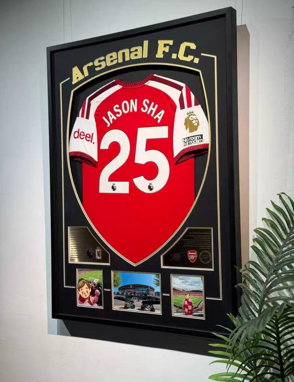 Custom Arsenal Fan Jersey Framing