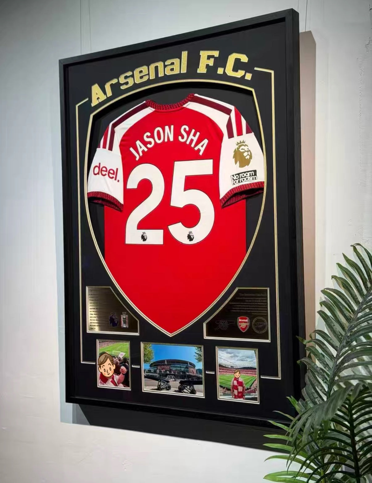 Custom Arsenal Fan Jersey Framing