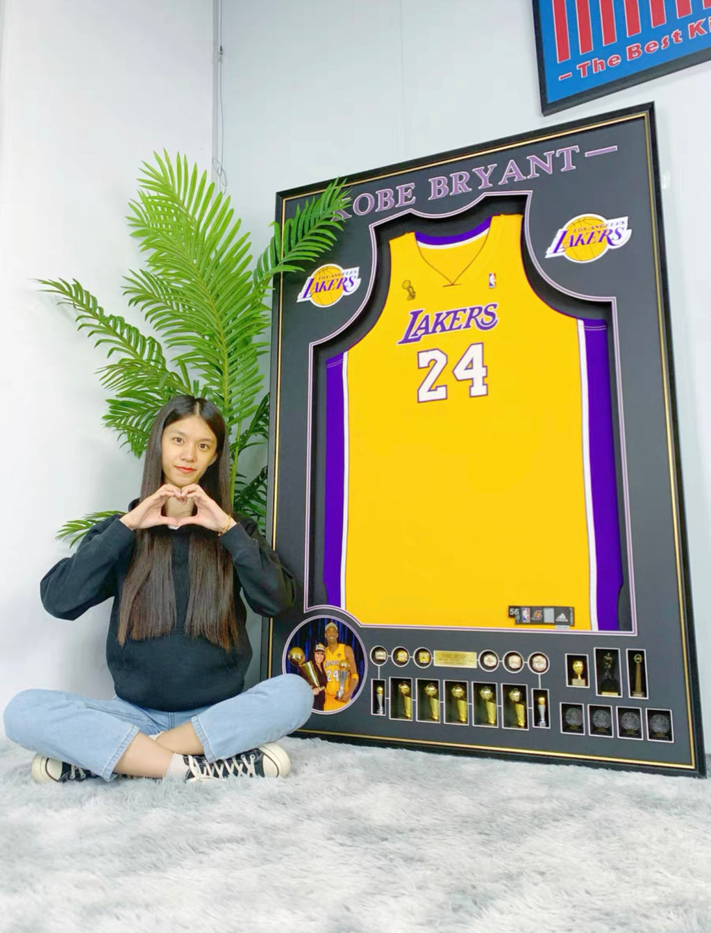 Kobe Bryant Los Angeles Lakers Autographed Jersey Custom Framing