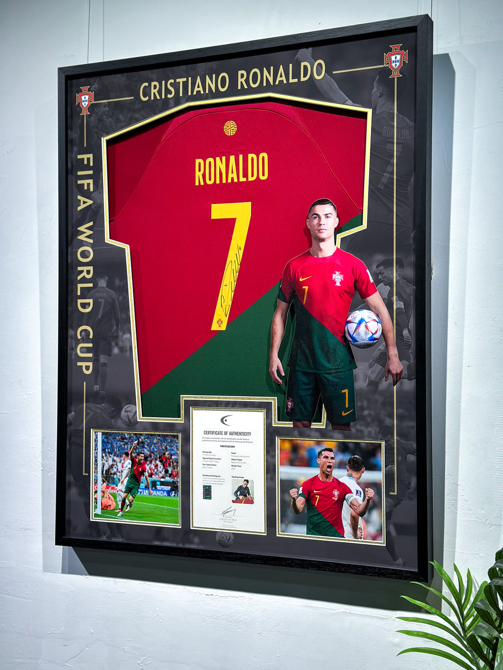 Cristiano Ronaldo Portugal National Team Jersey Framing | Bespoke Autograph Memorabilia Display