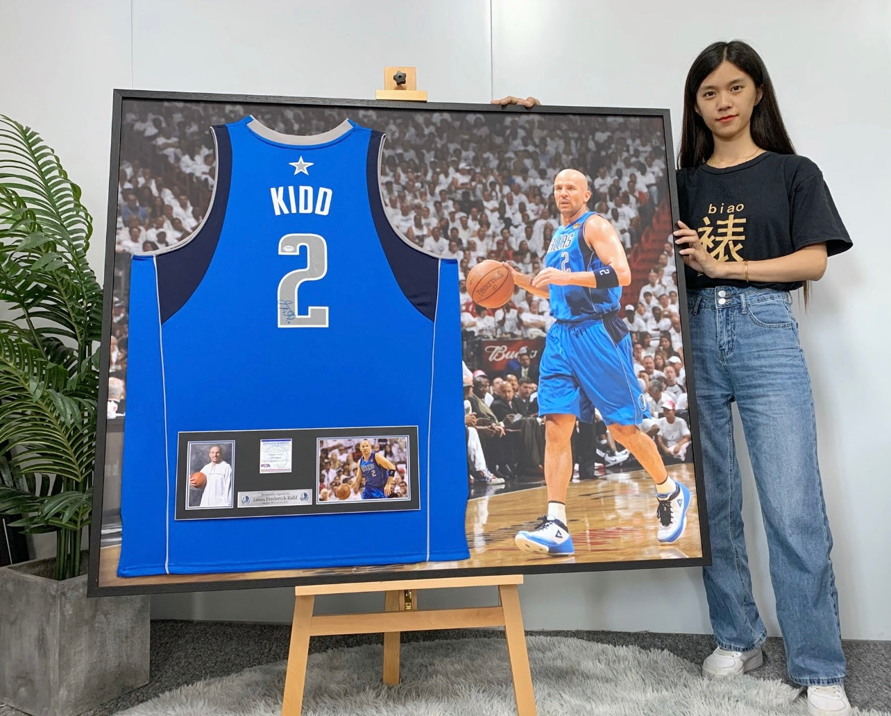 Jason Kidd Dallas Mavericks Autographed Jersey Custom Framing