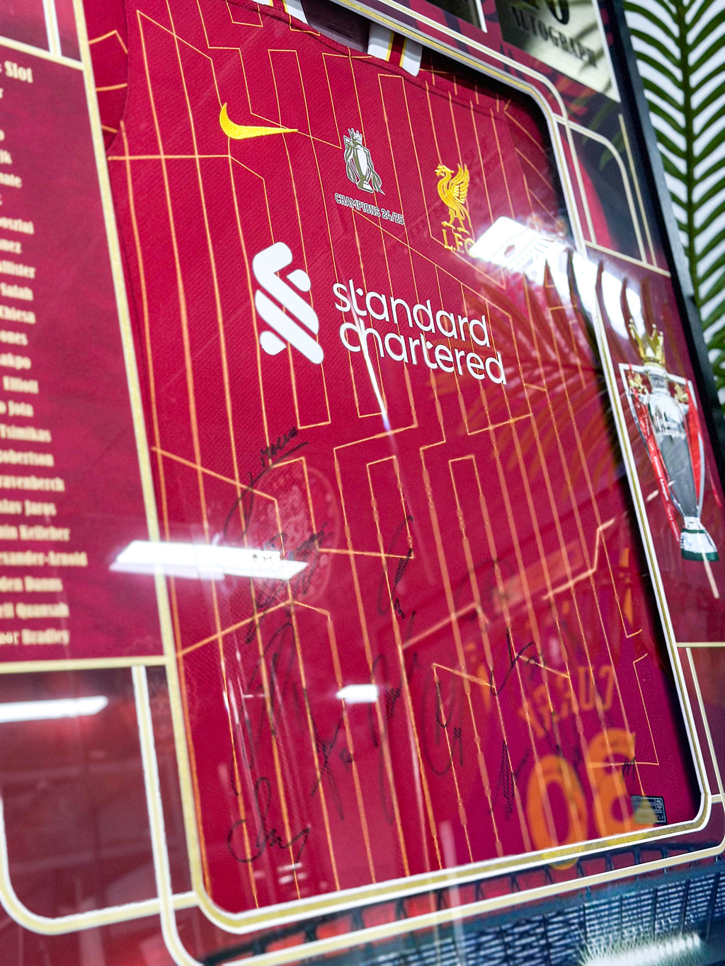 Liverpool FC Autographed Jersey Framing